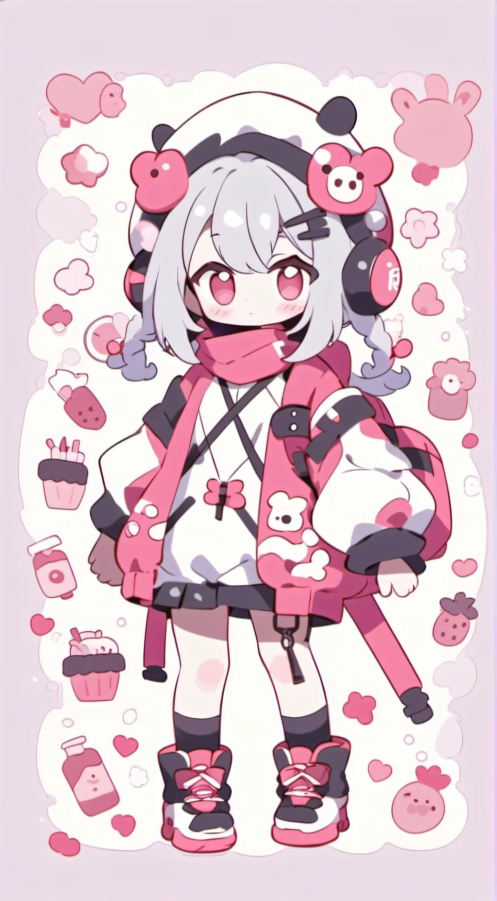 ai character: tv woman background