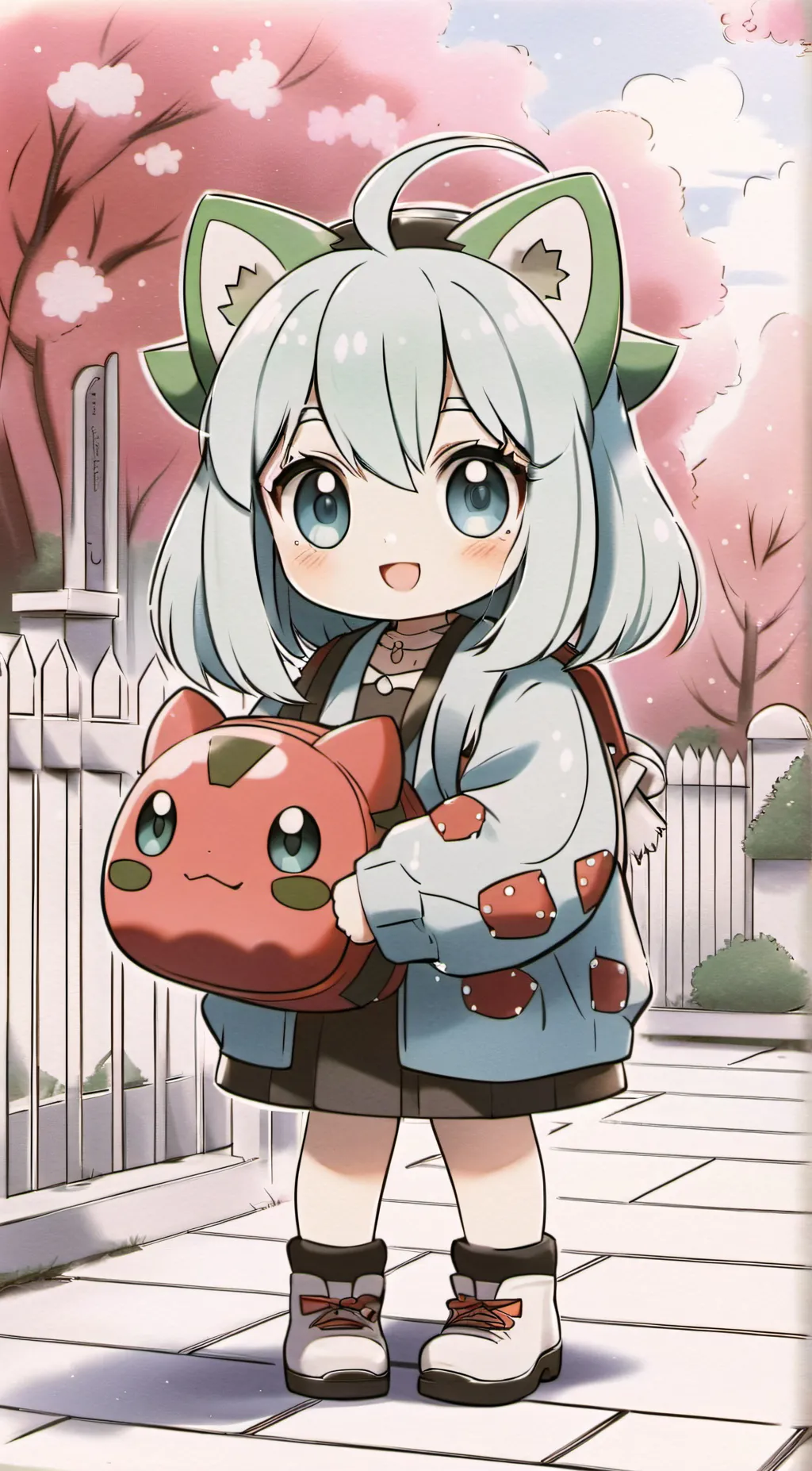 ai character: baby bulbasuar  background