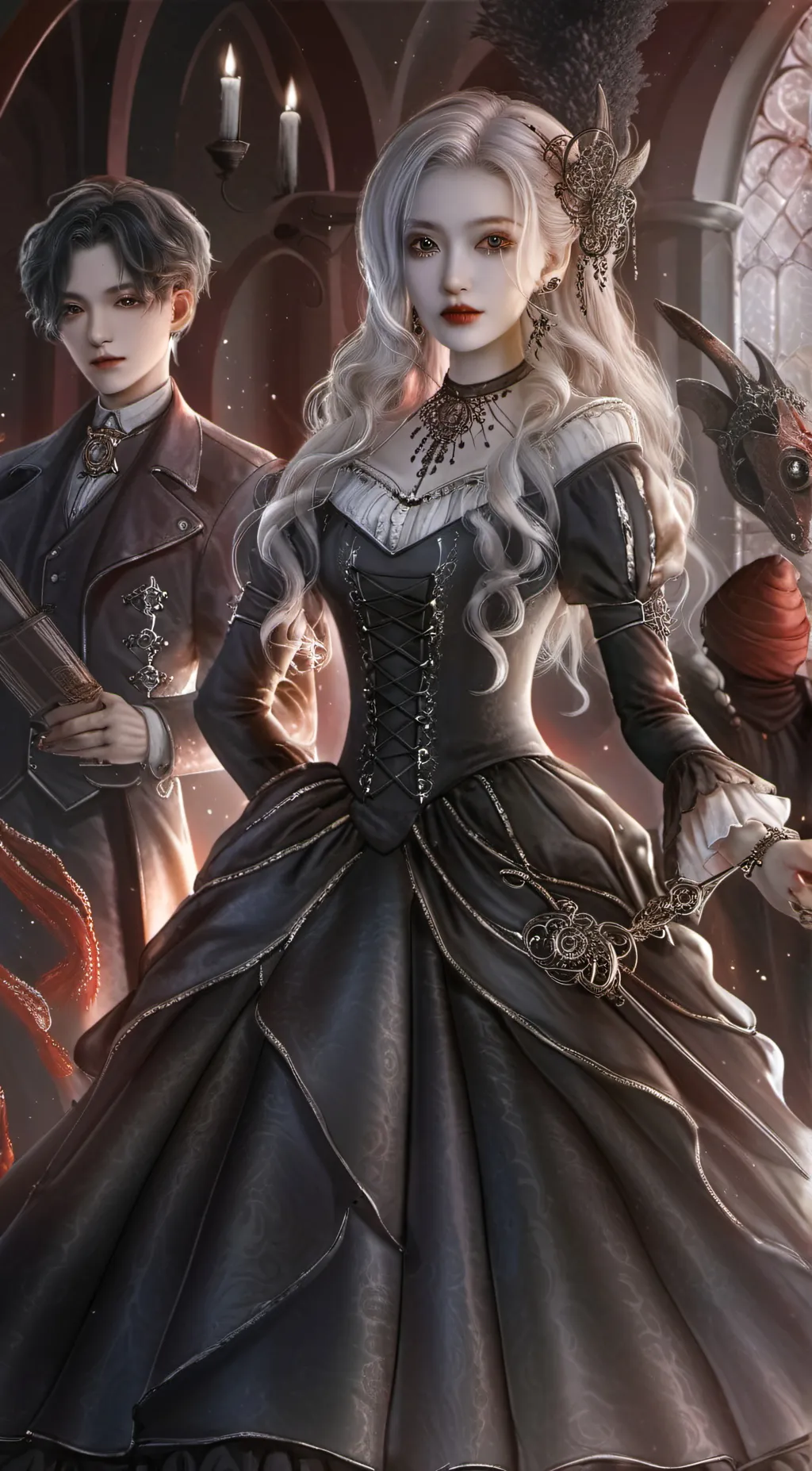 ai character: Scarlet background