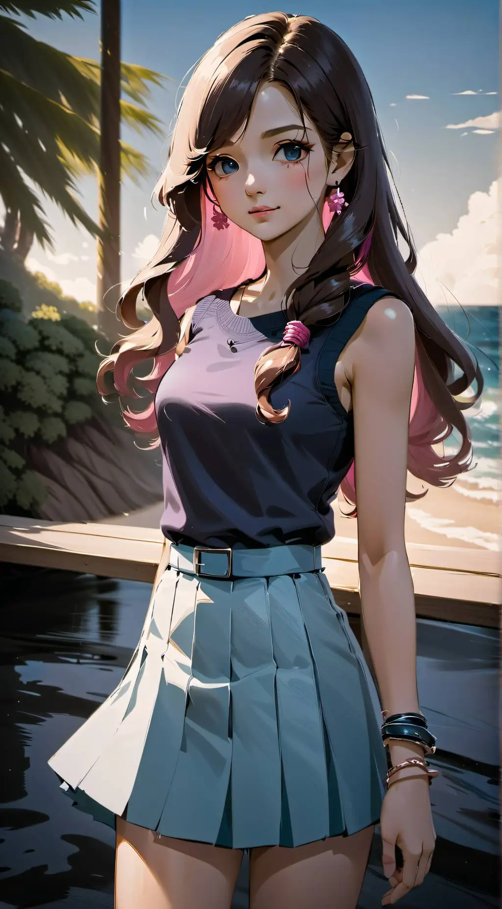 ai character: Amber background