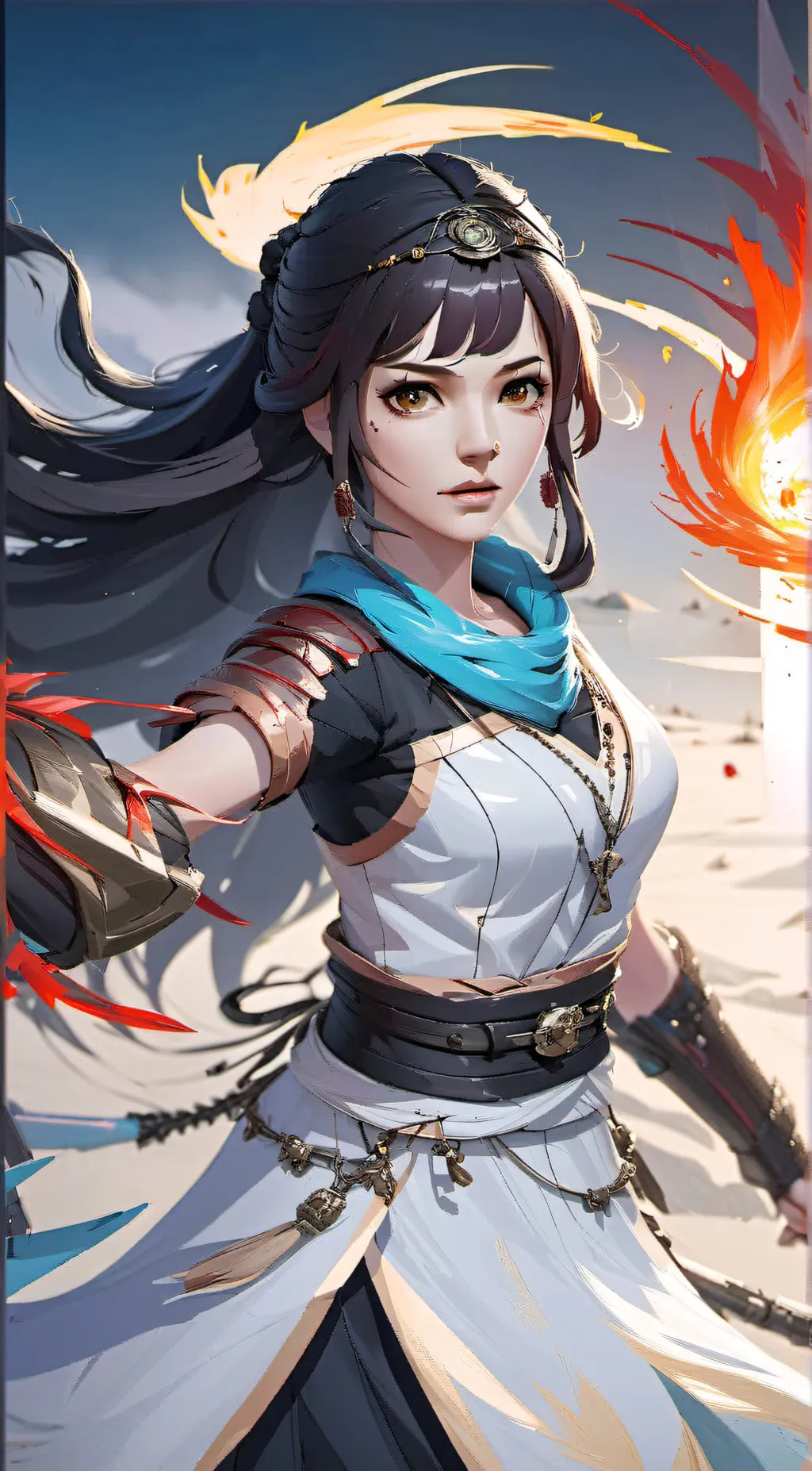 ai character: Ashley  background