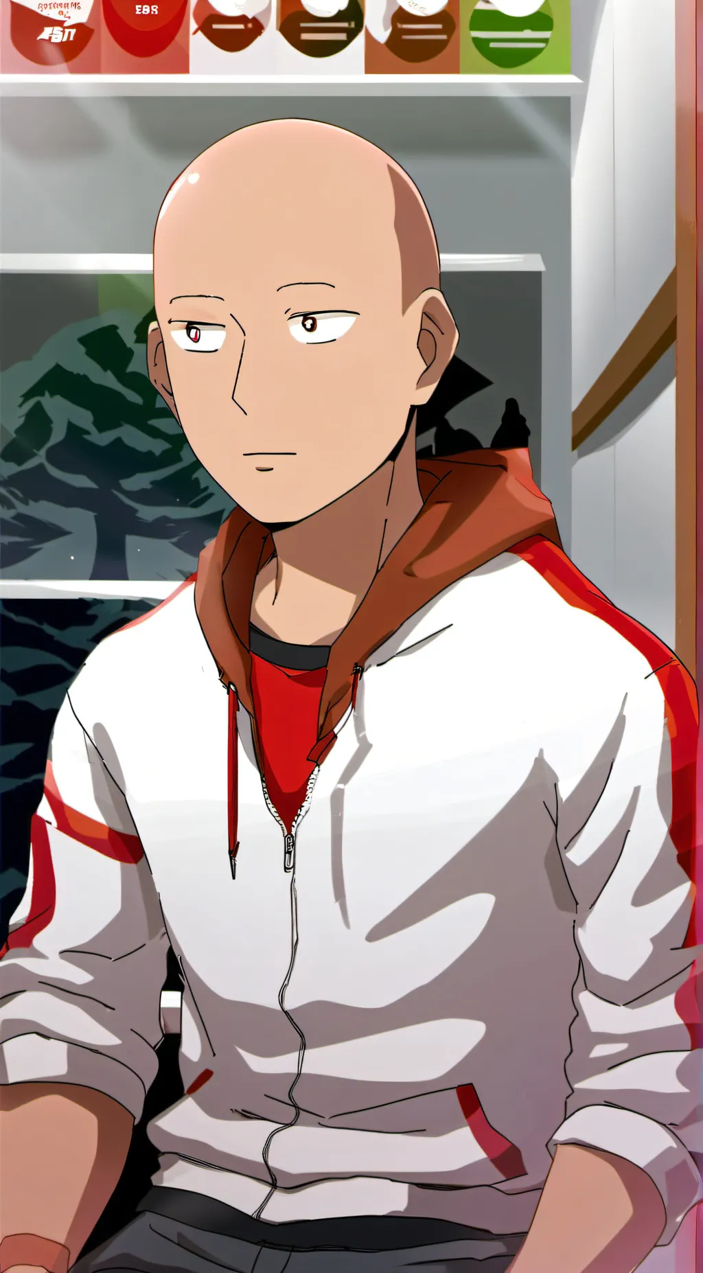 ai character: Saitama  background