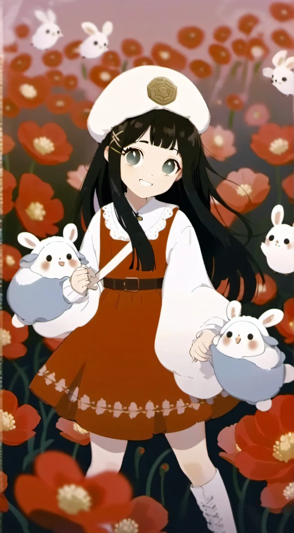 ai character: Smiling critter background