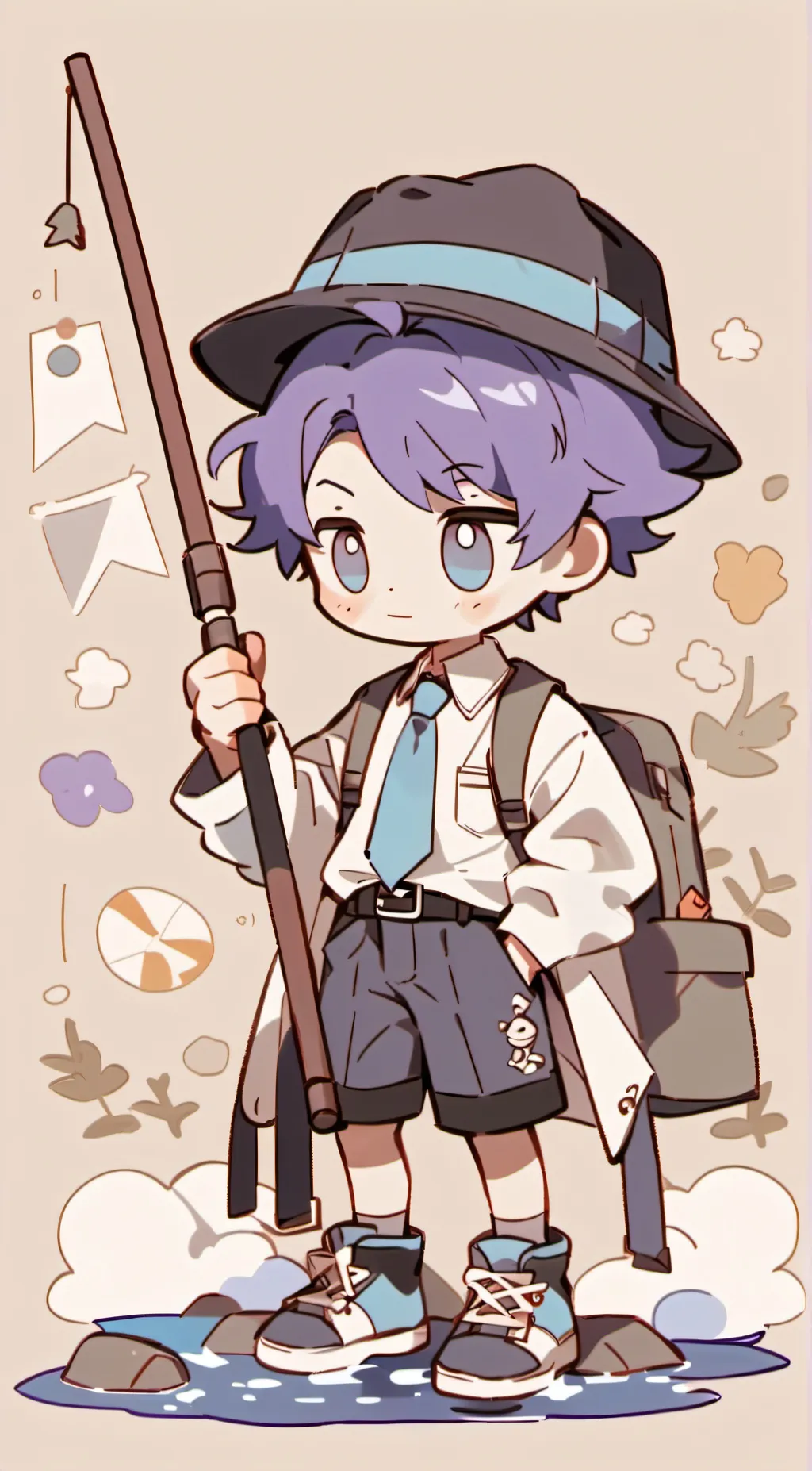 ai character: Felix the fish background