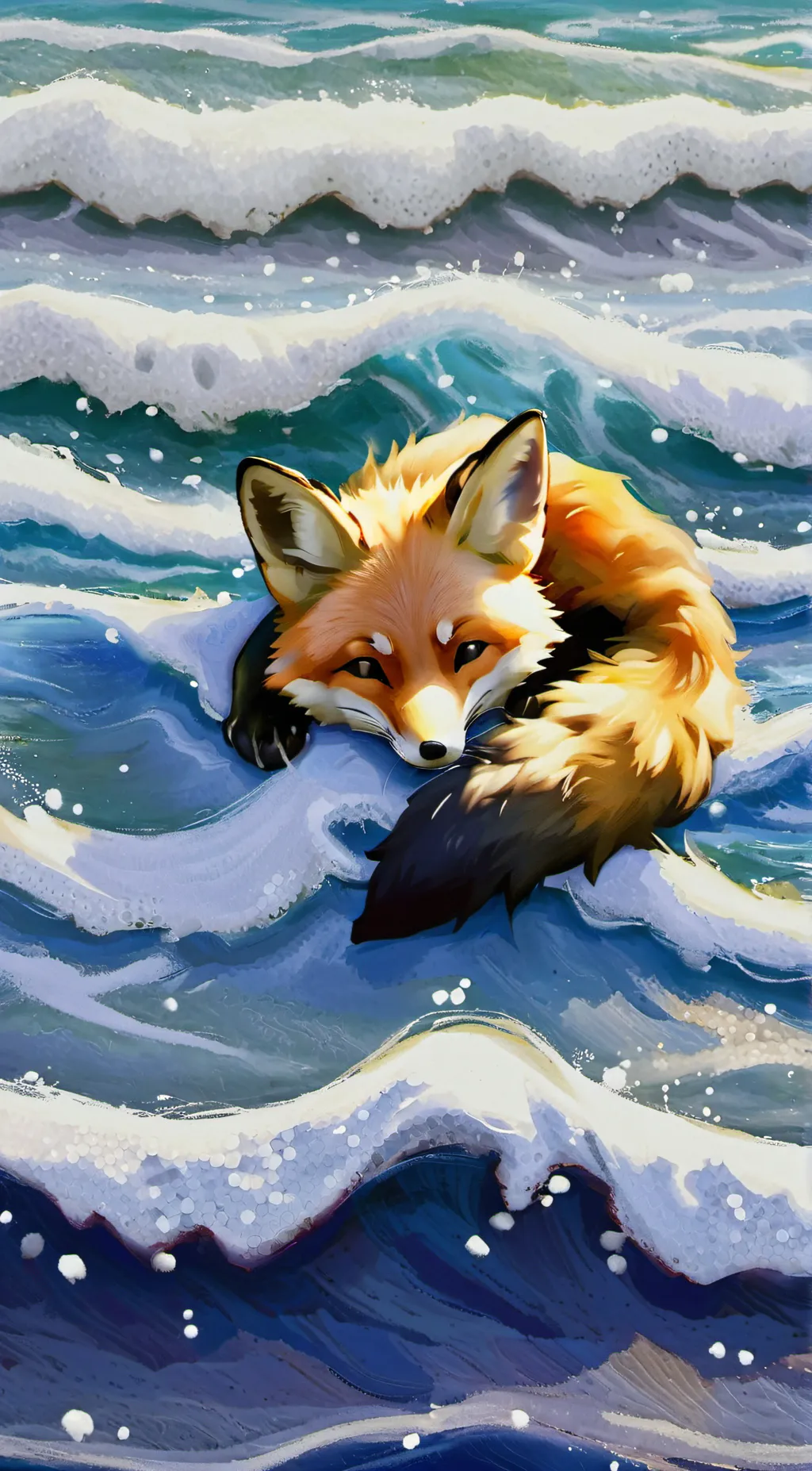 ai character: Fox plushie background