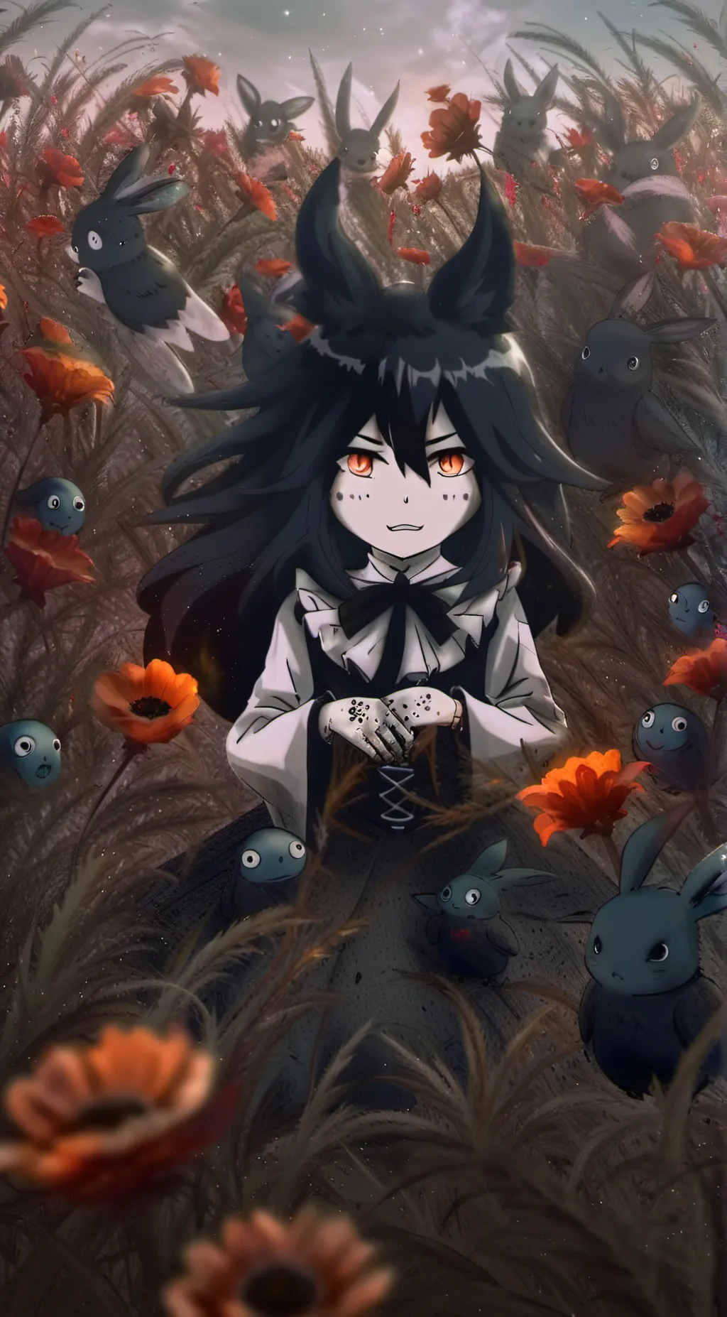 ai character: Miss circle child. background