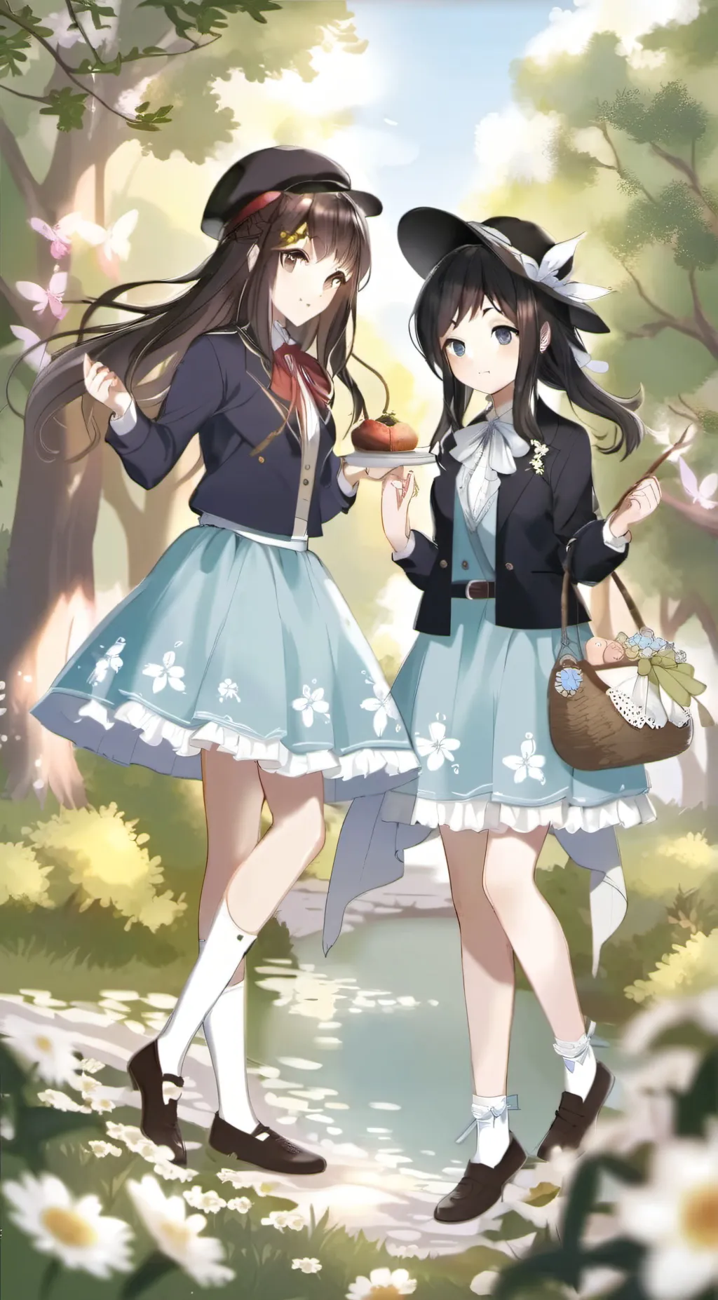 ai character: Ella and Bella  background
