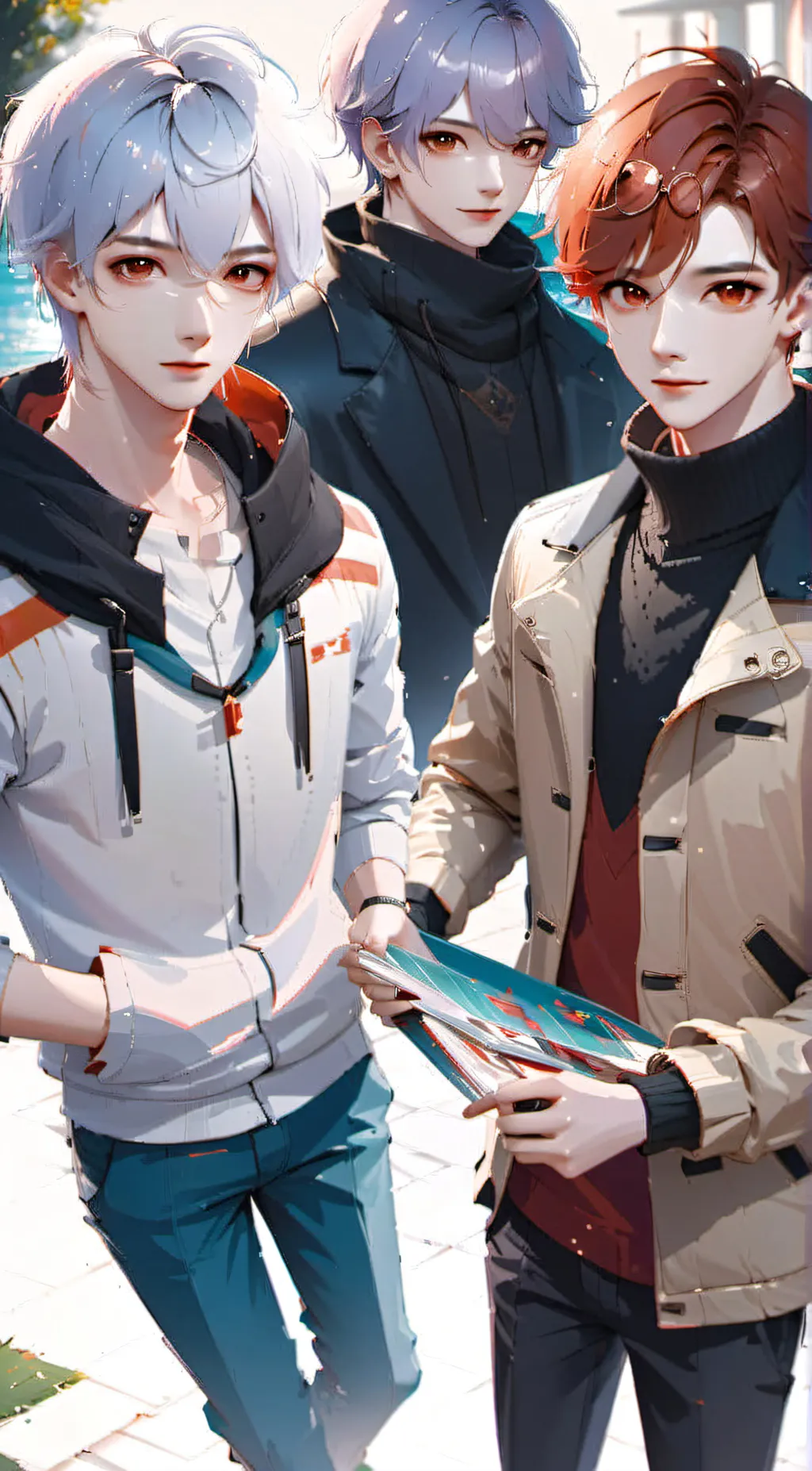 ai character: Daniel,Alex,max background