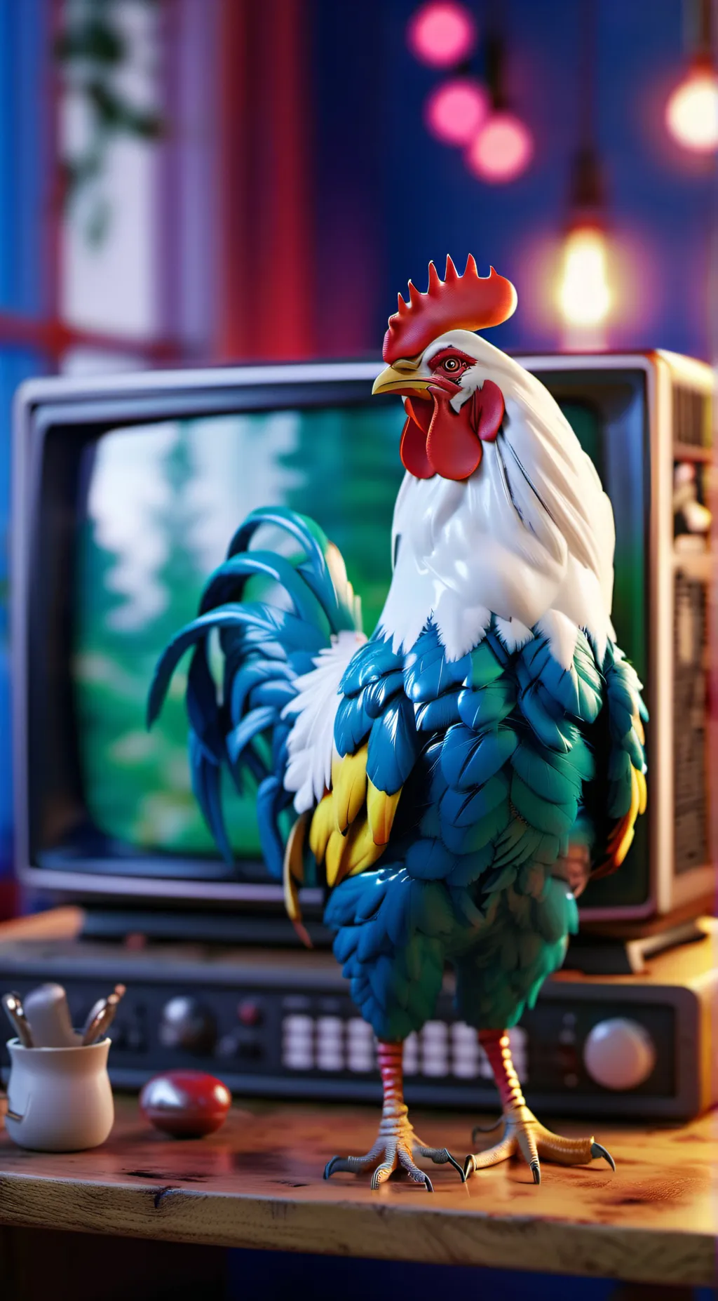 ai character: chicken background