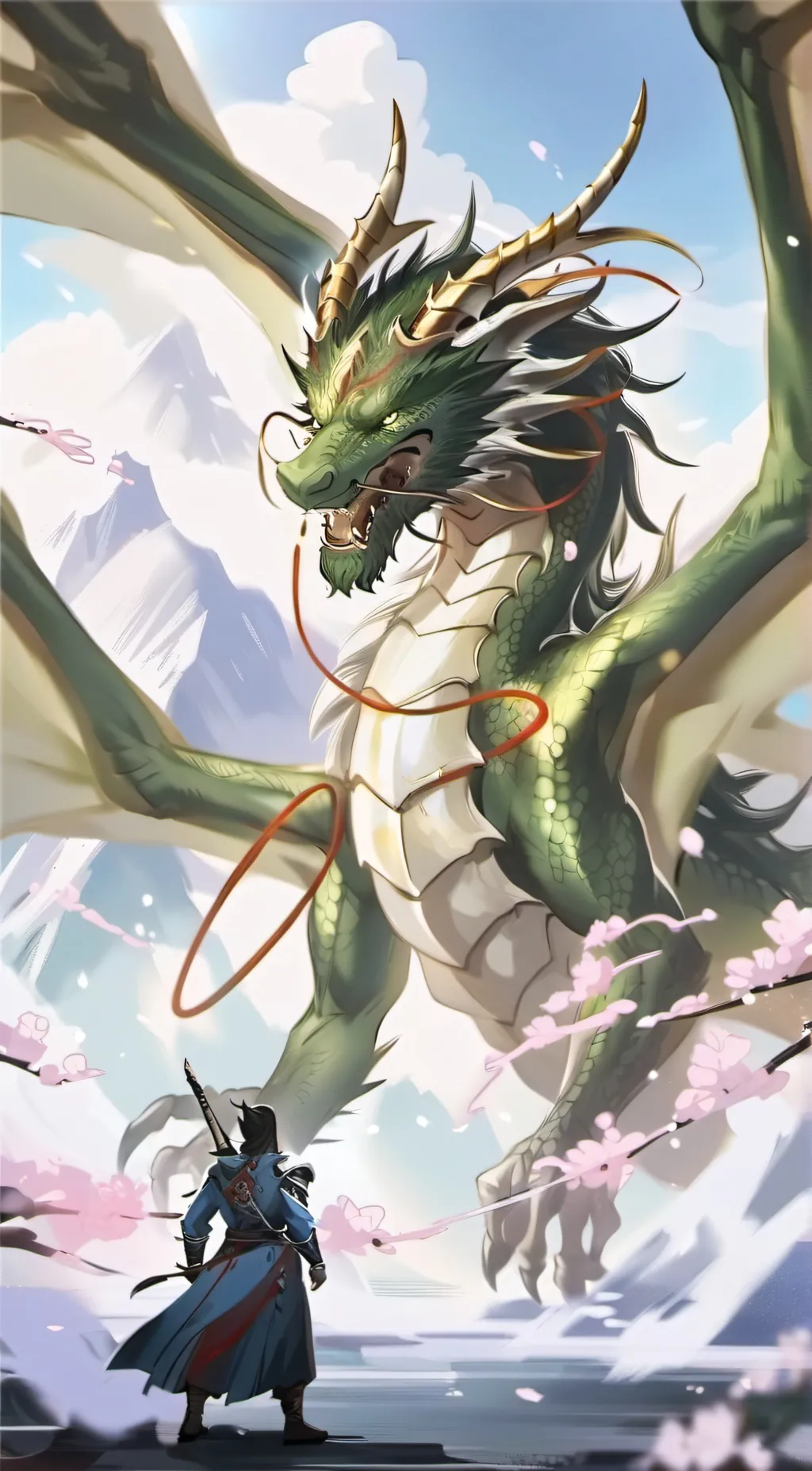 ai character: dragon king background