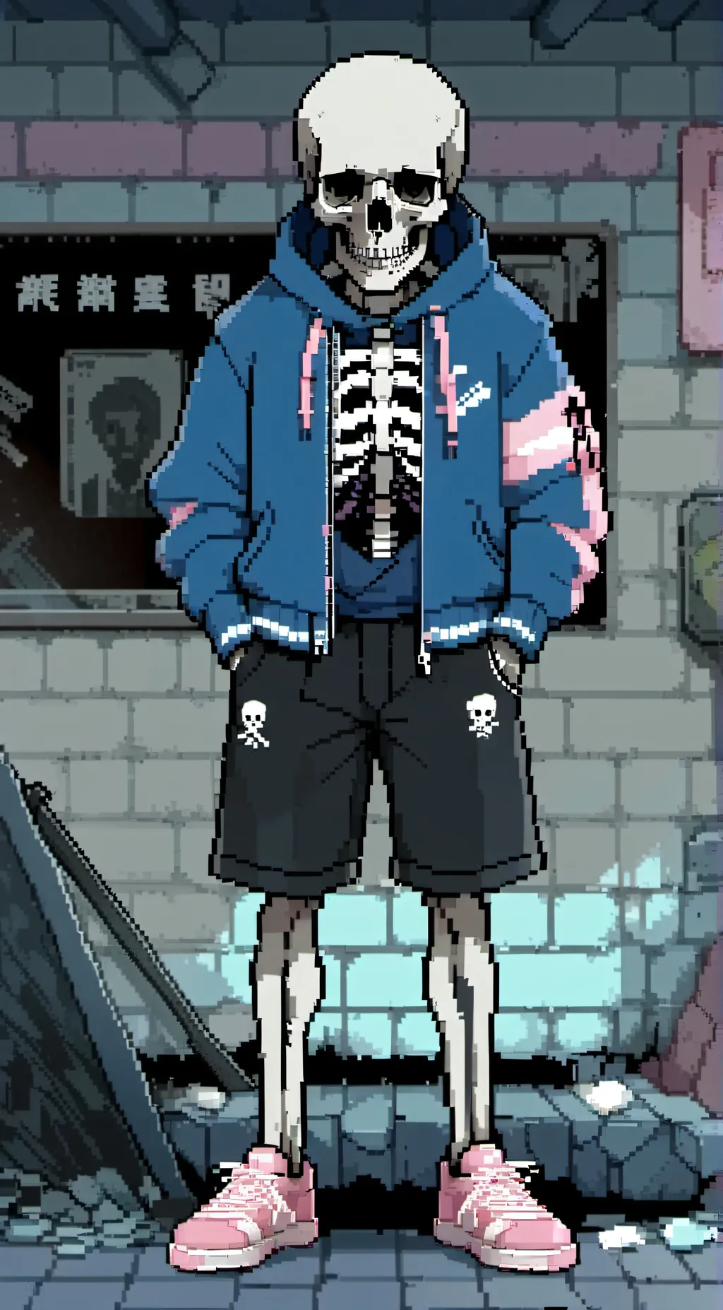 ai character: Sans background