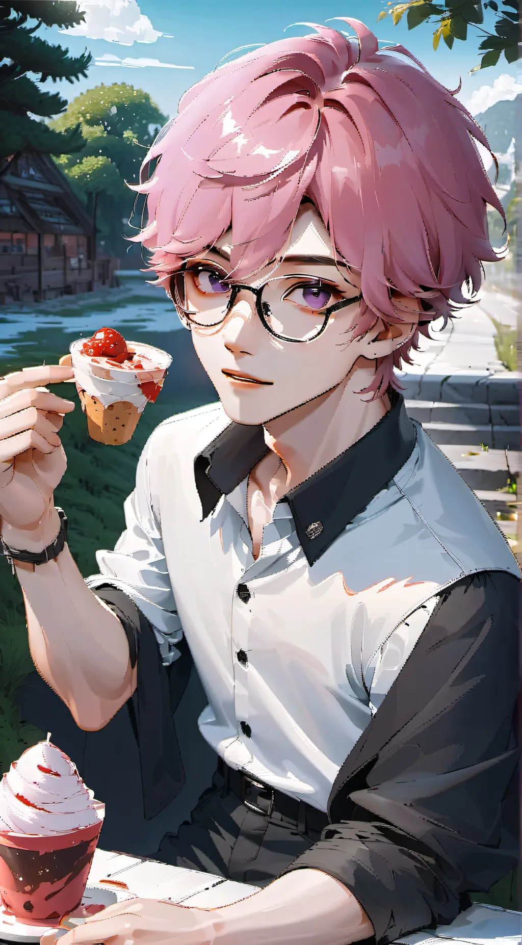 ai character: Oliver  background