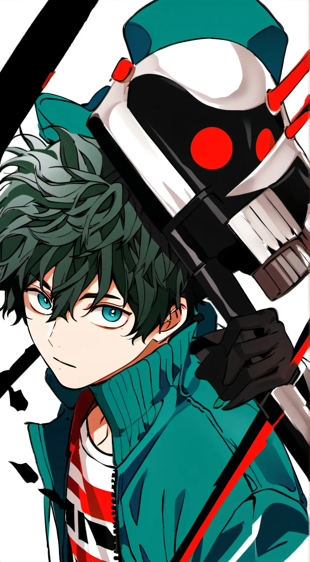 ai character: Pro Hero Deku background