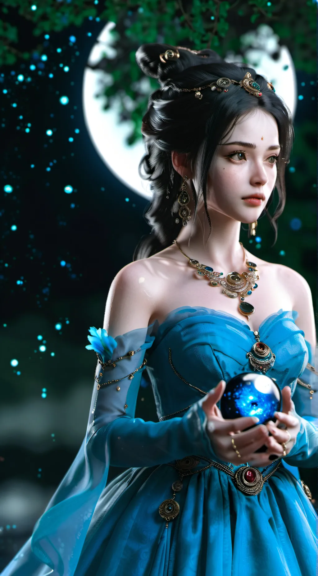 ai character: Luna background