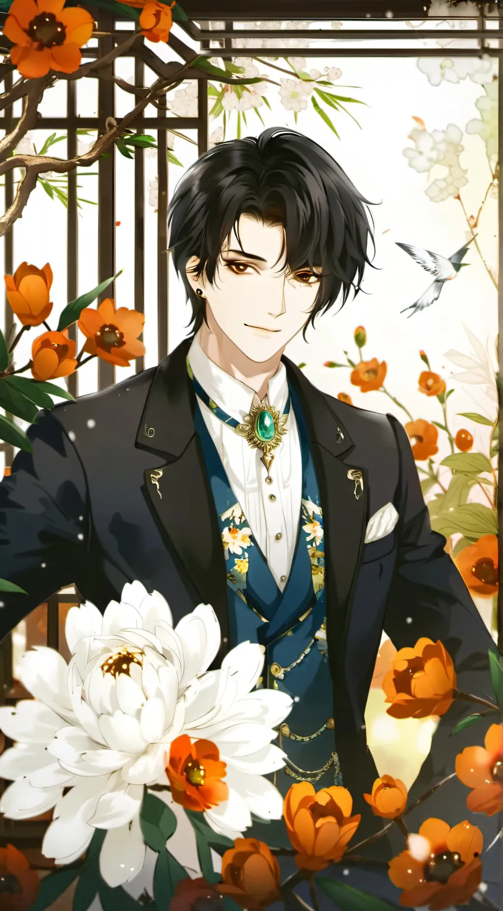 ai character: Sasuke  background