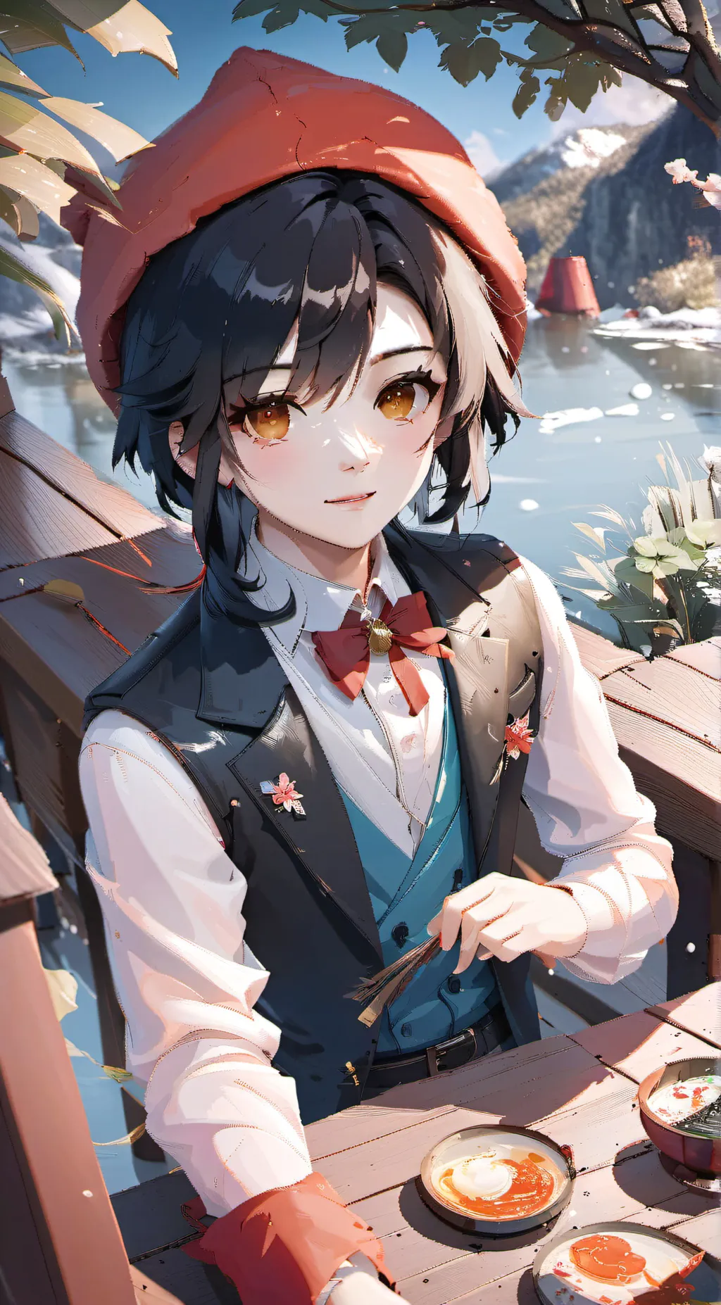 ai character: ~★._jen_.★~ background