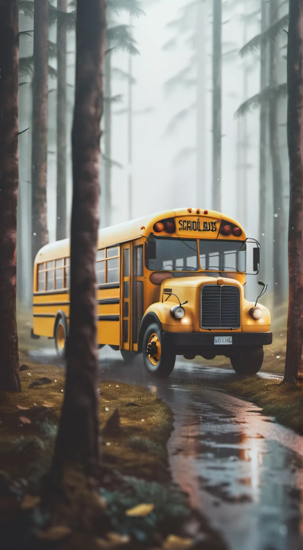 ai character: (My schoolbus) background