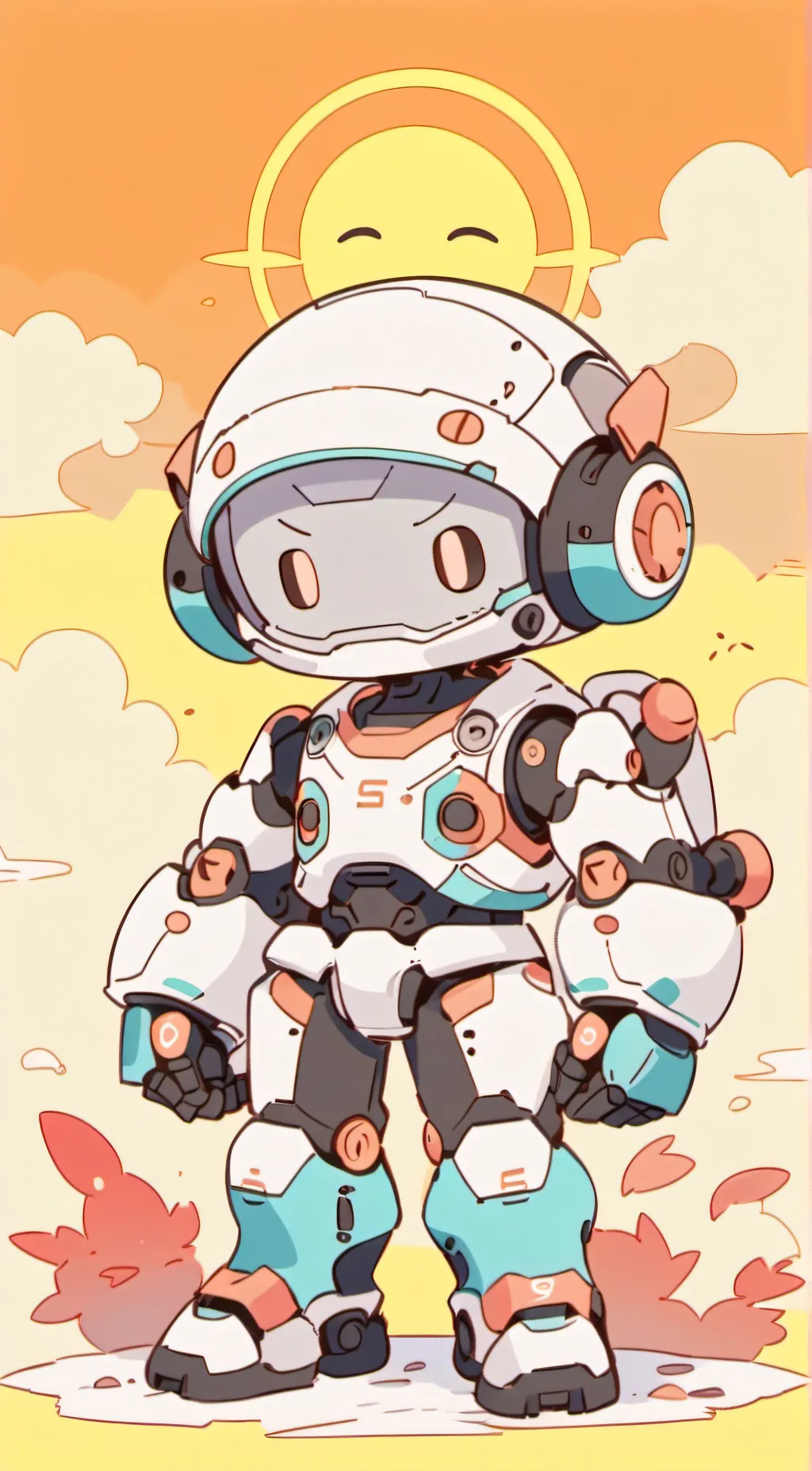 ai character: SUN AND MOON:Old background