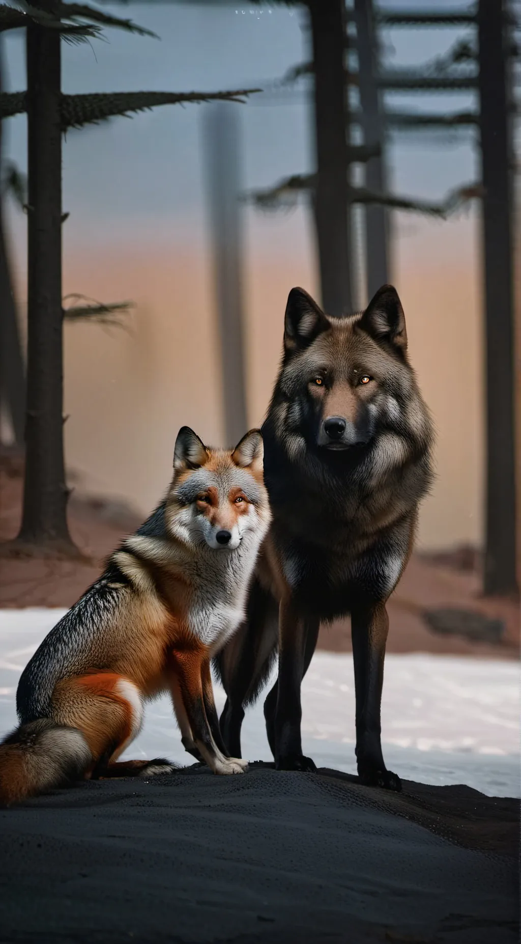 ai character: alpha wolf background