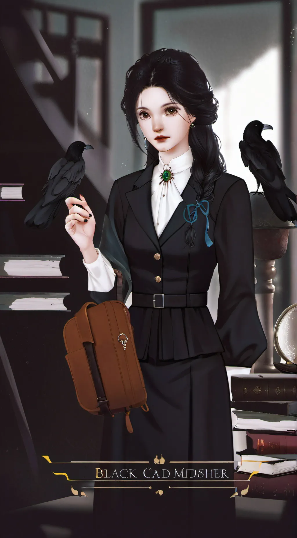 ai character: wednesday background