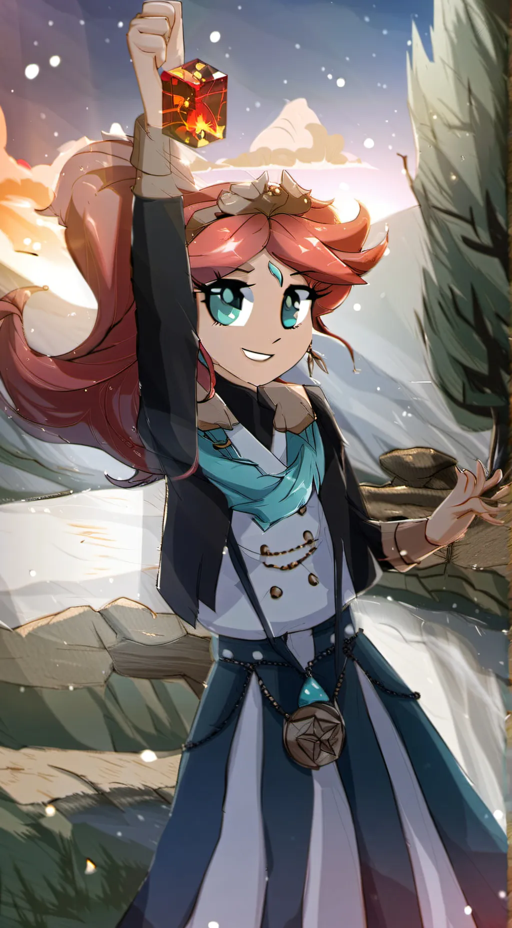 ai character: sunset Shimmer  background