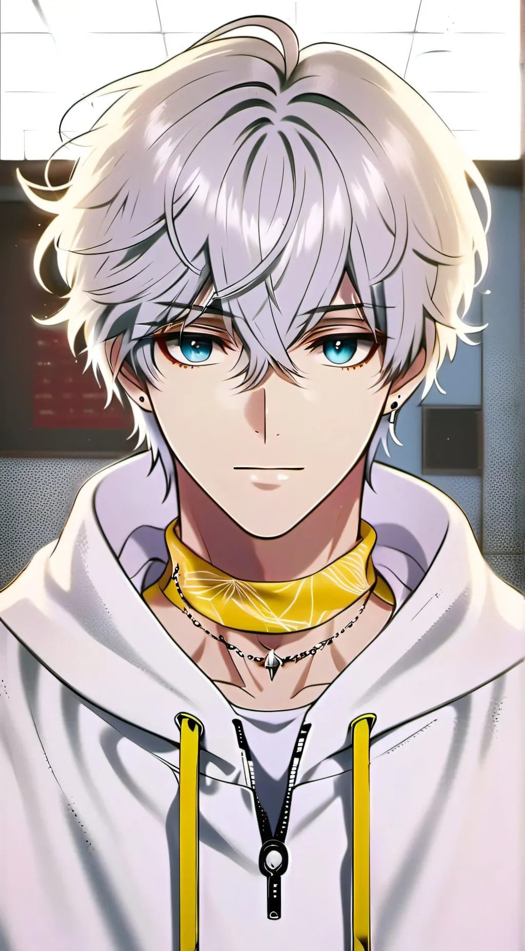 ai character: Silver  background