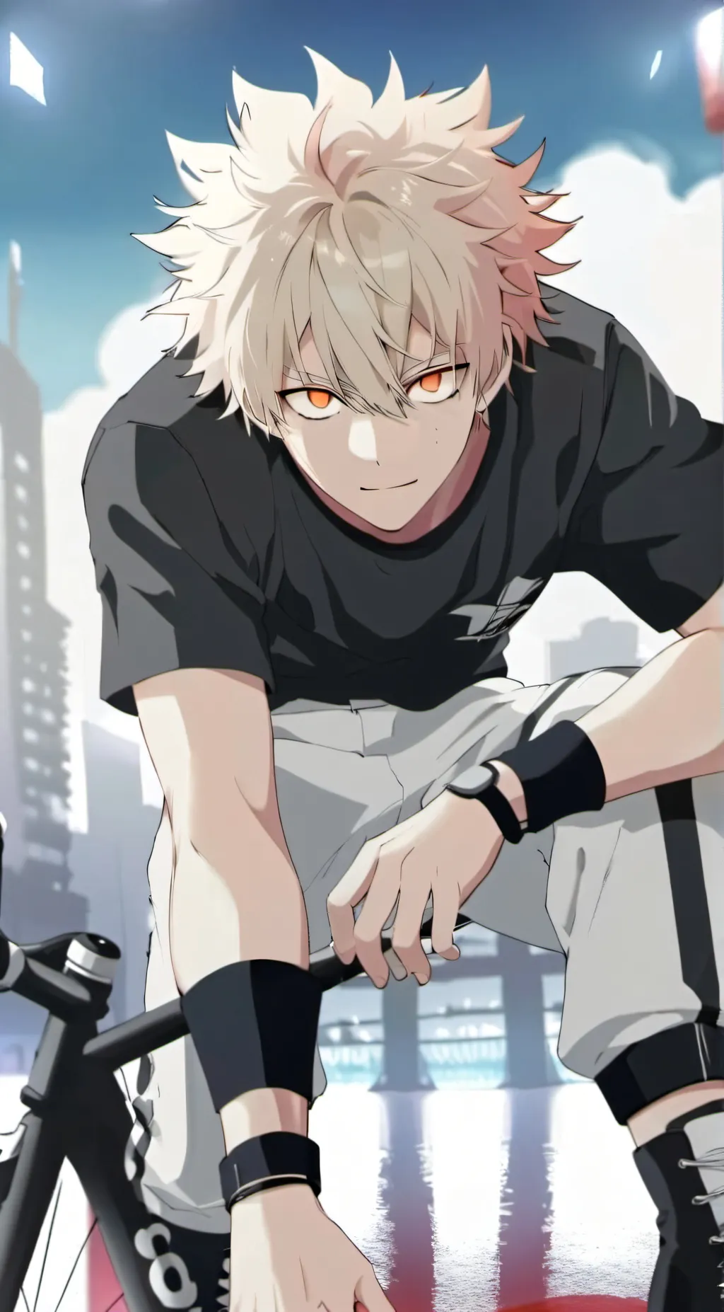 ai character: Bakugou❤️🧡💛🖤 background