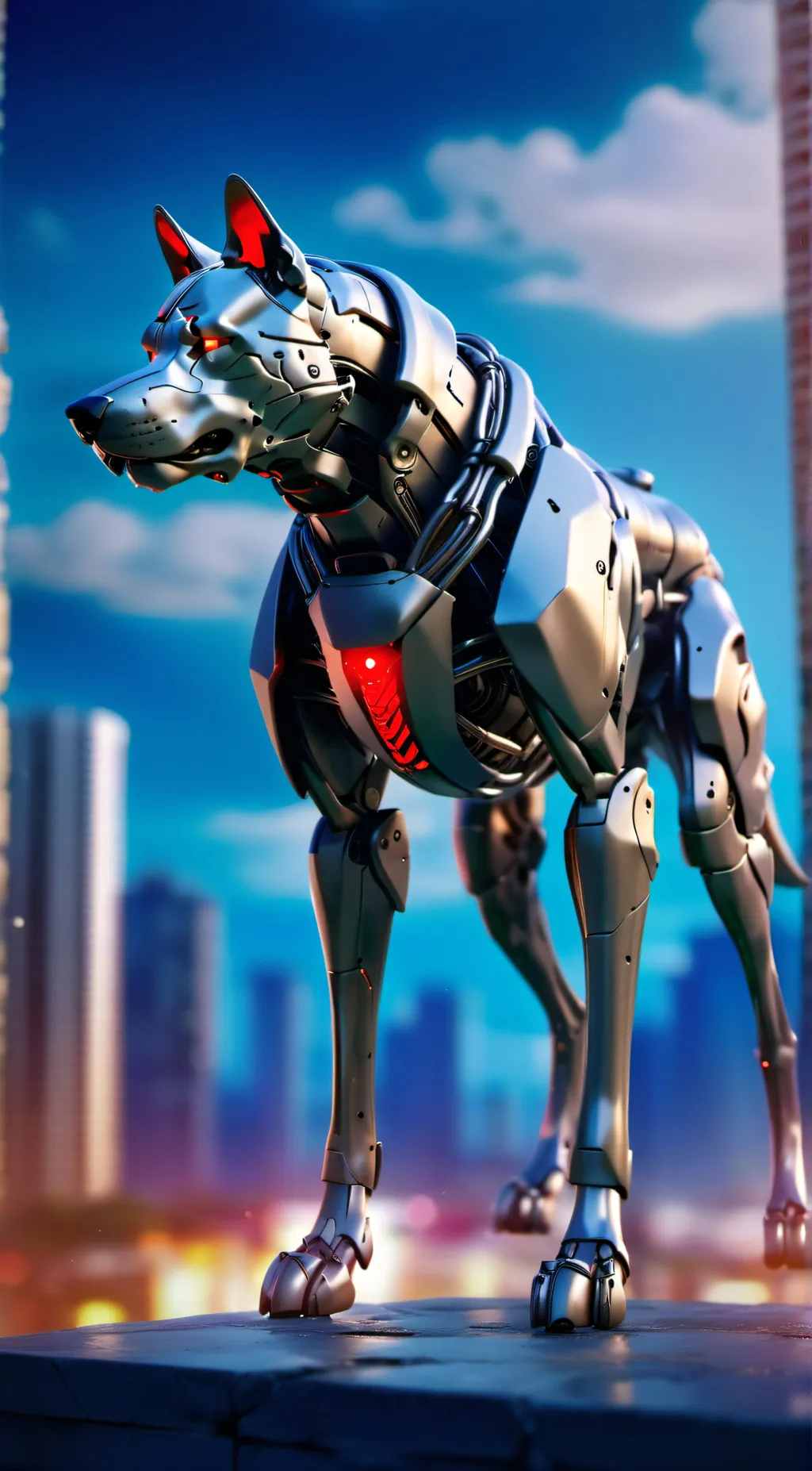 ai character: evil dog  background