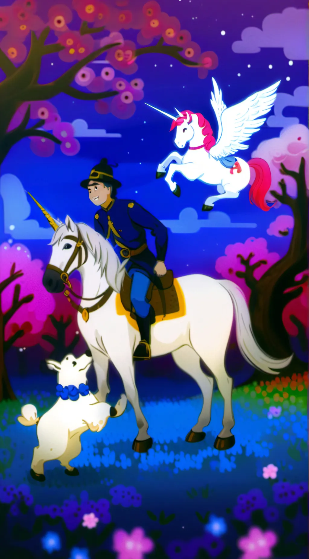 ai character: Dog day x crafty background