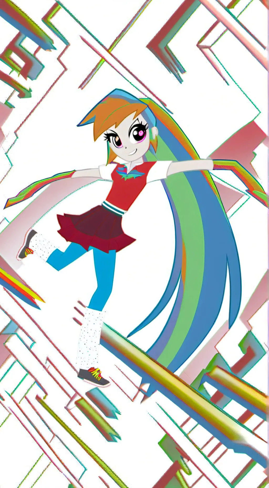 ai character: Rainbow dash  background