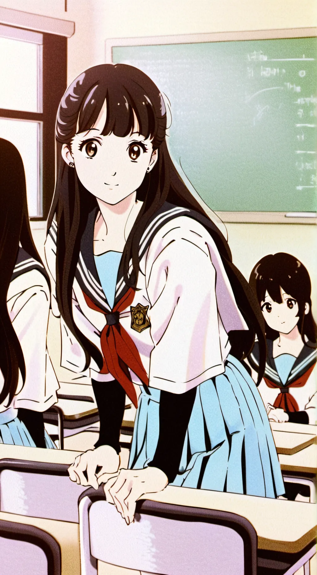 ai character: All girls school  background