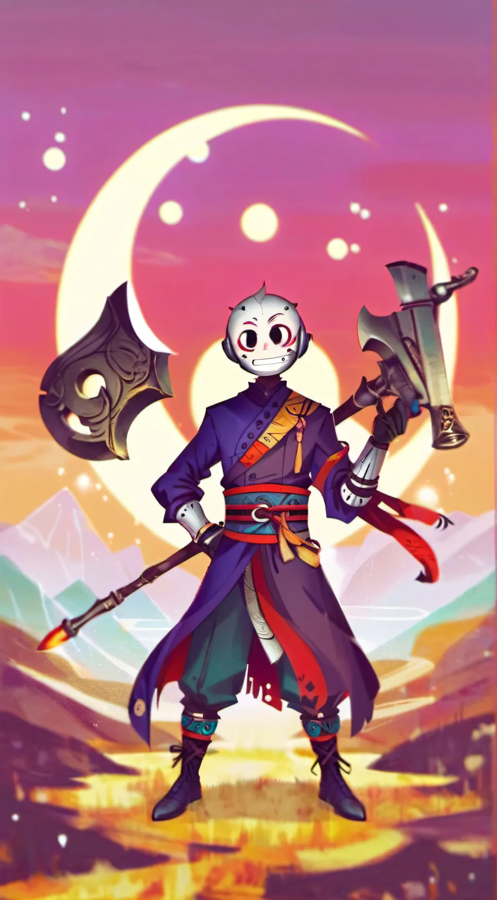 ai character: ink sans🖌️ background