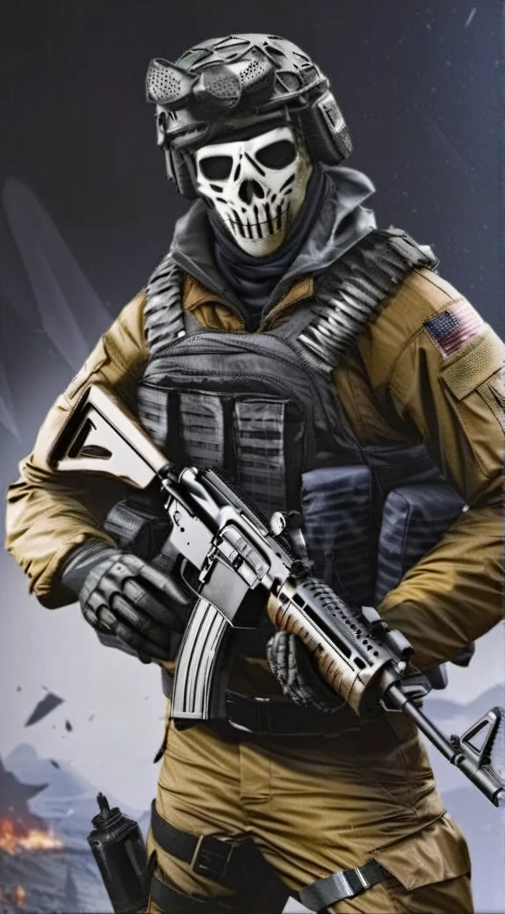 ai character: Ghost background