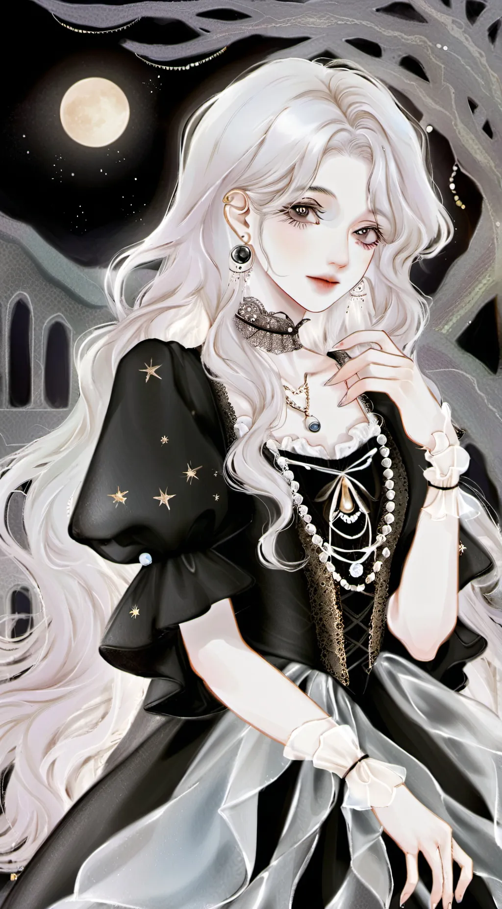 ai character: Mrs. Moon🌙 background