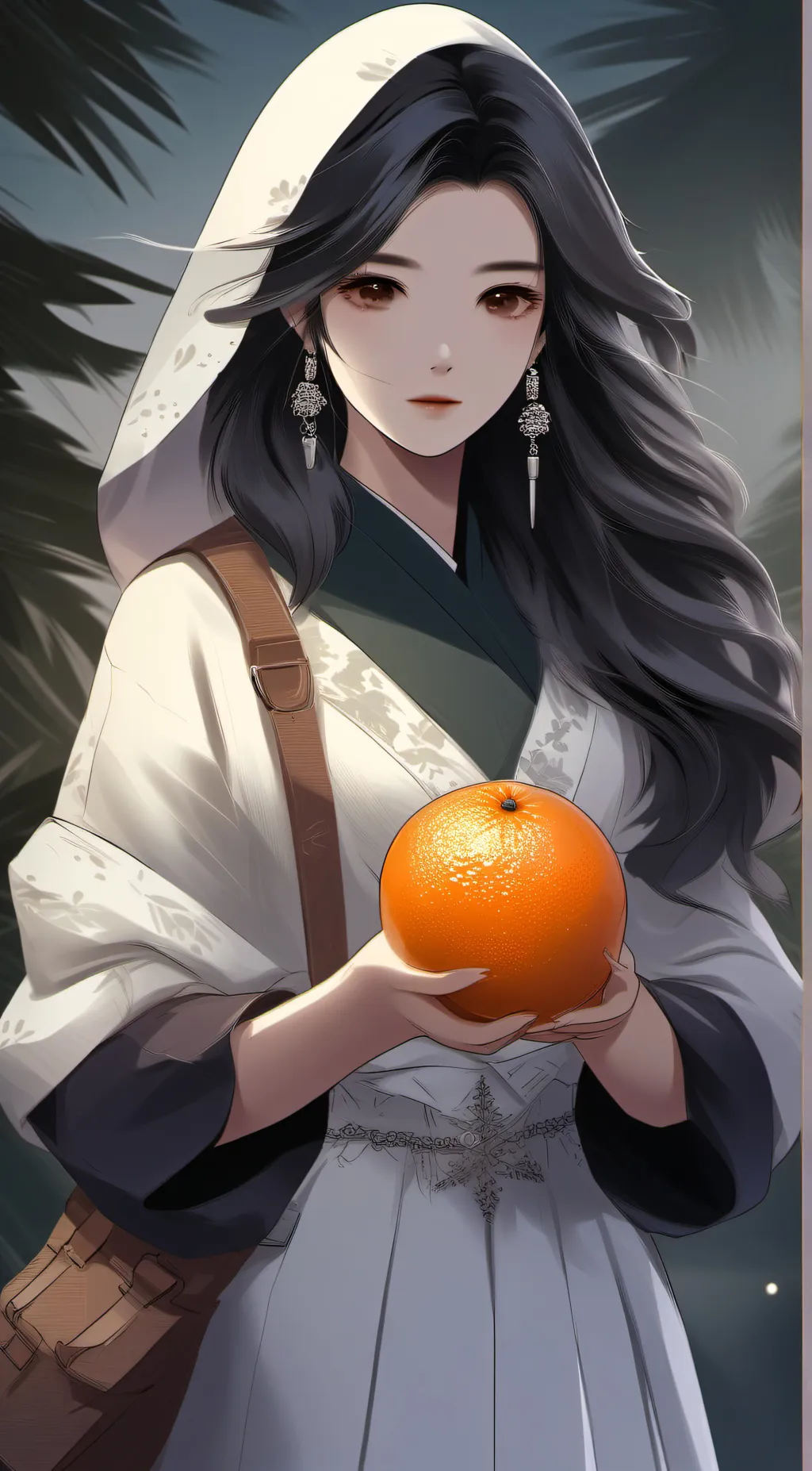 ai character: Orange background