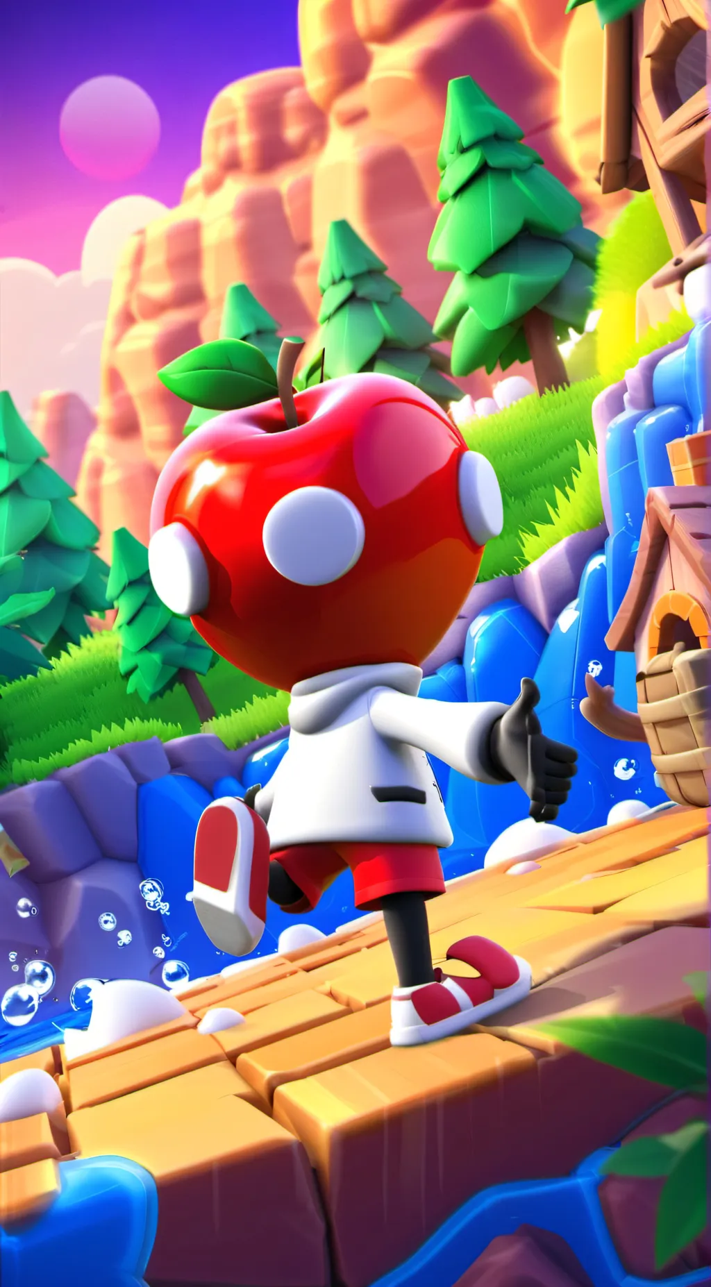 ai character: Andy the Apple background