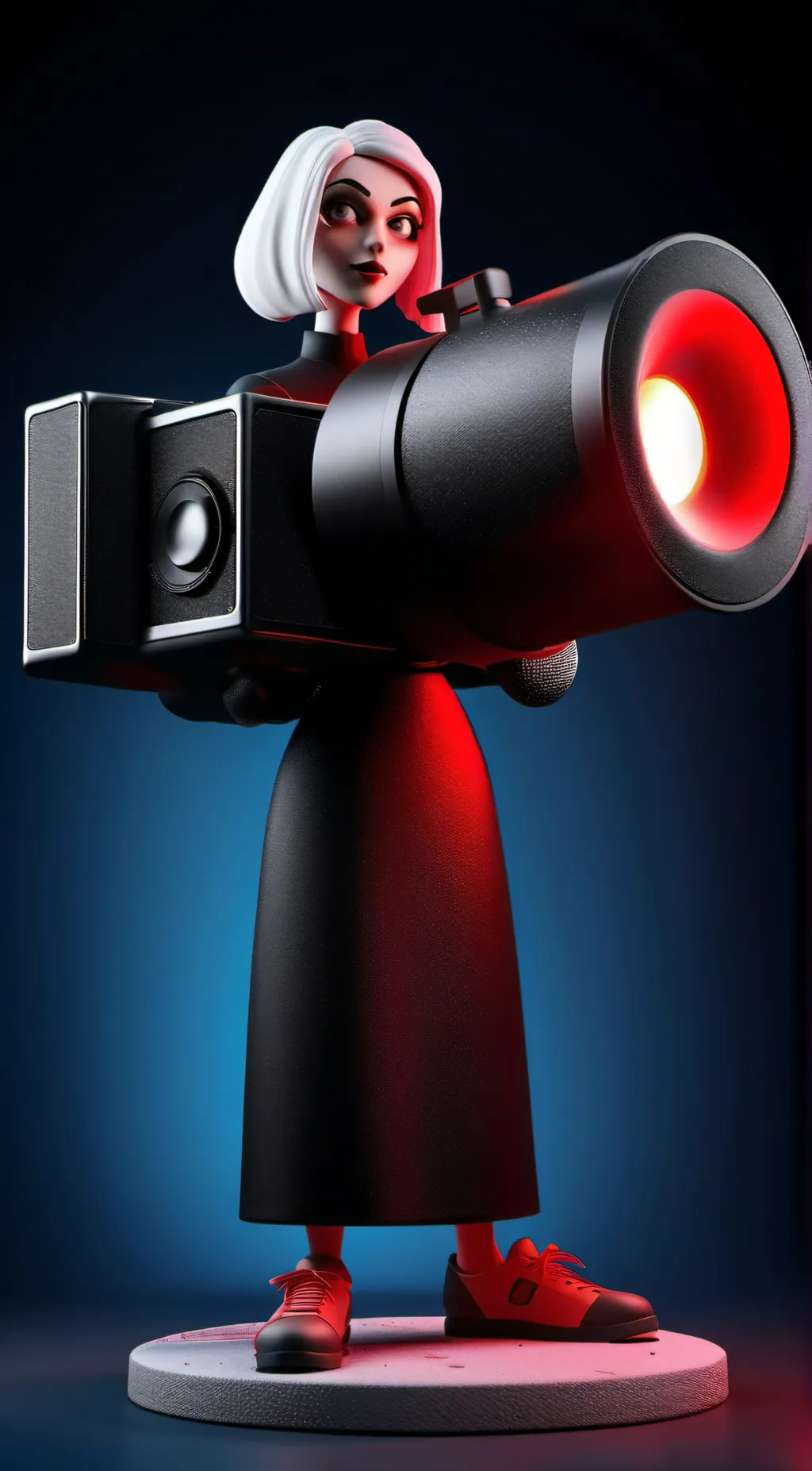 ai character: Dark speakerman background