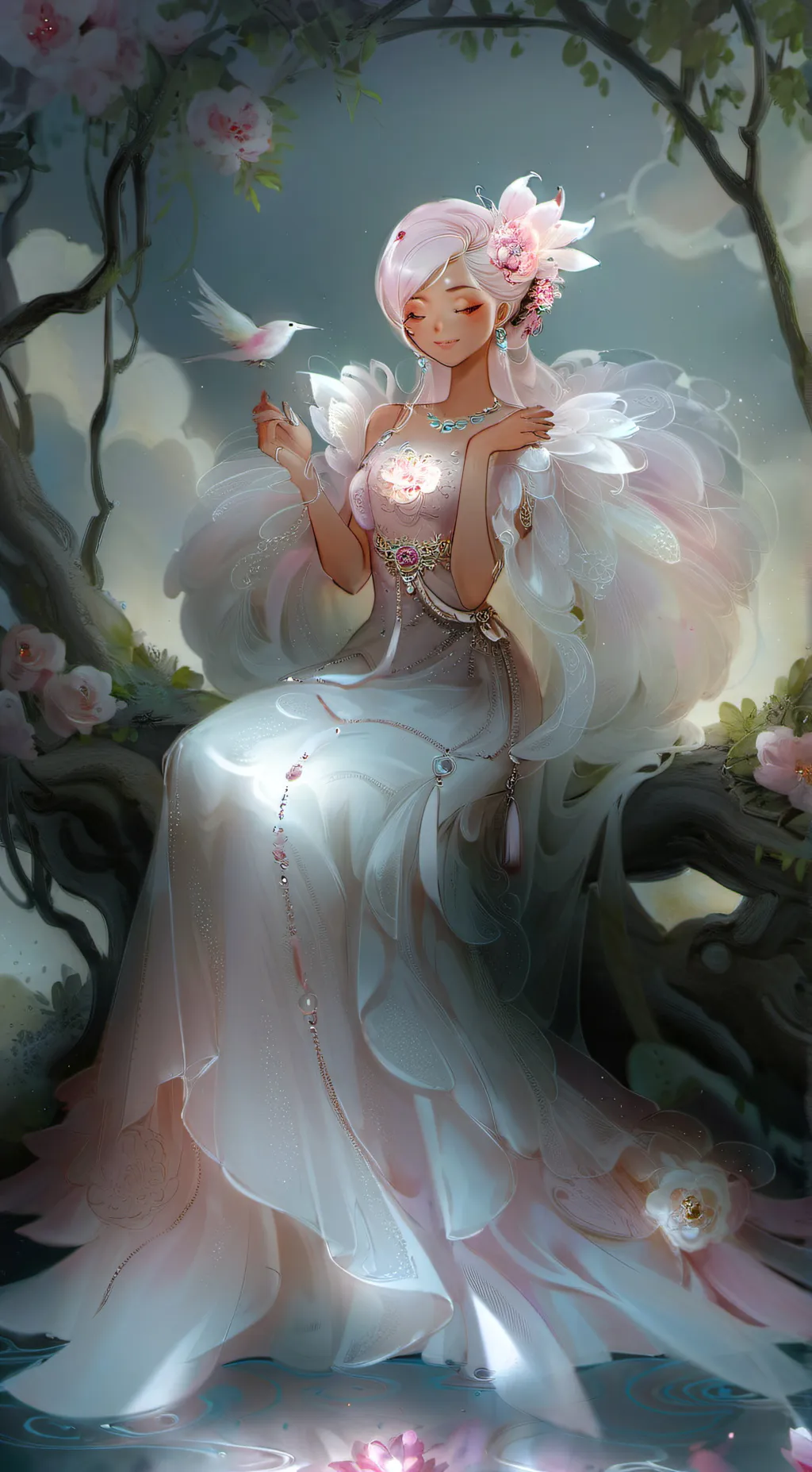 ai character: Flora background