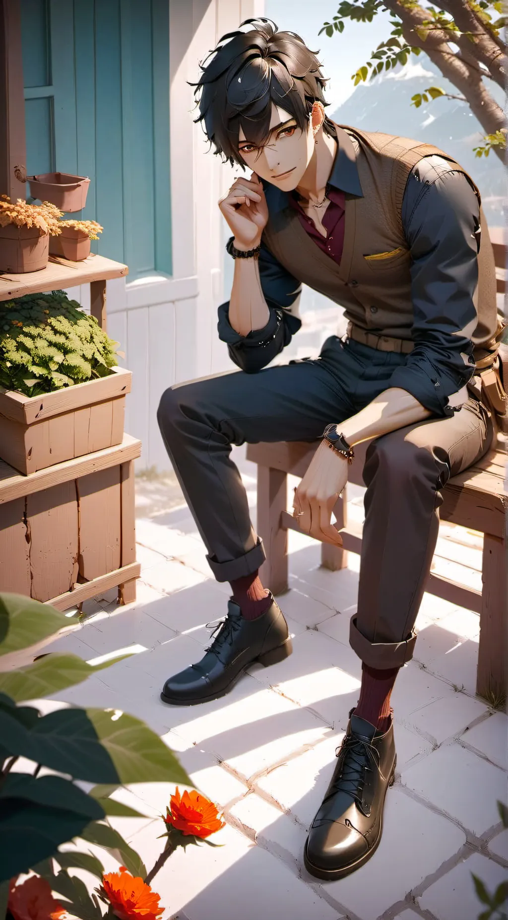 ai character: ALEX♥️♥️♥️ background