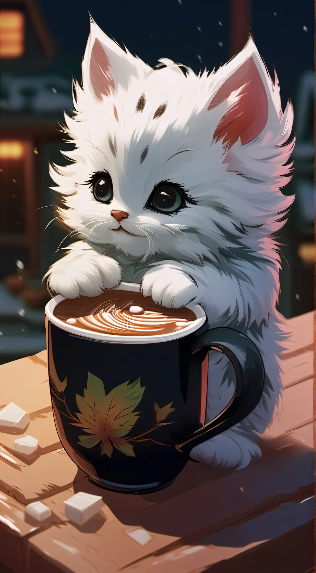 ai character: Kitten  background