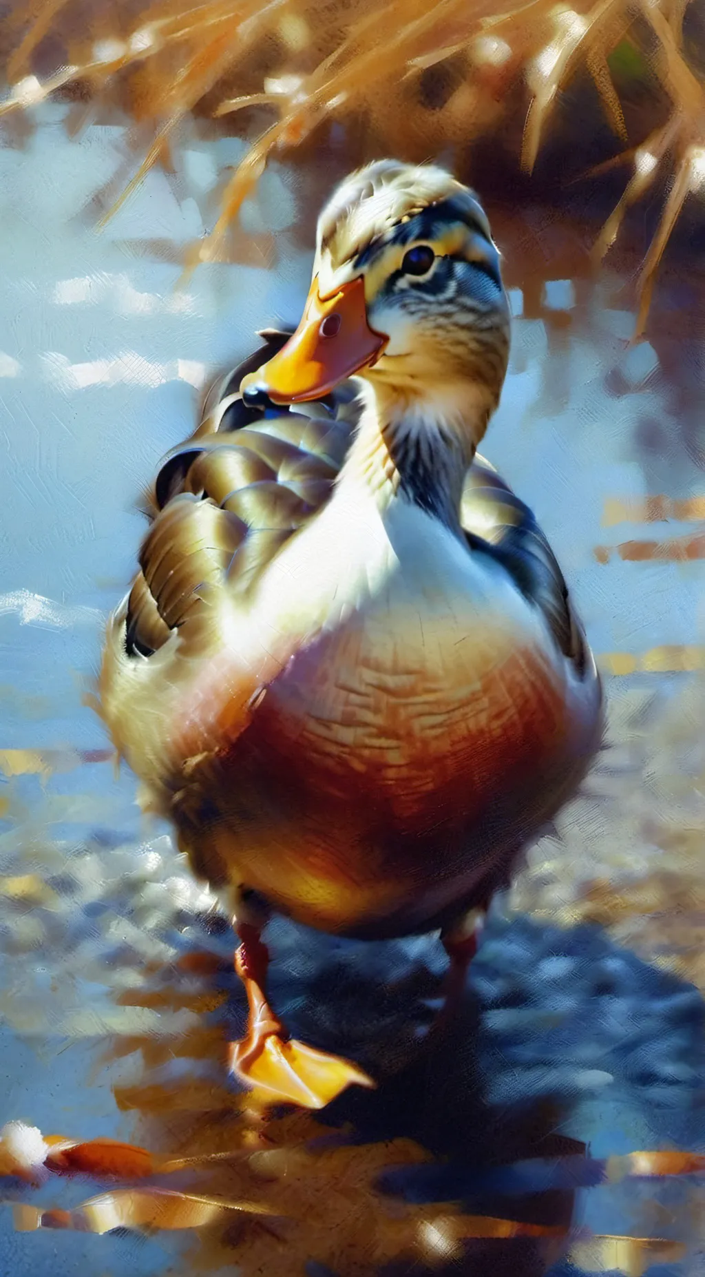 ai character: duck background