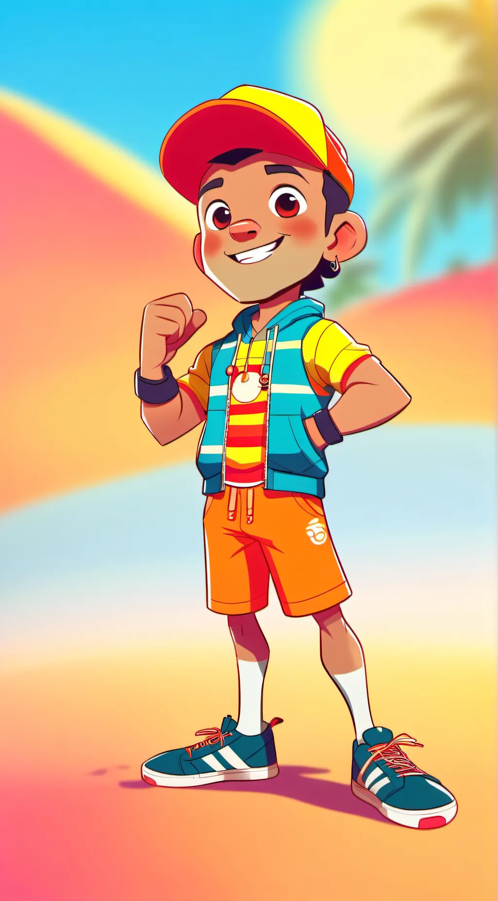 ai character: PaanixShellington background