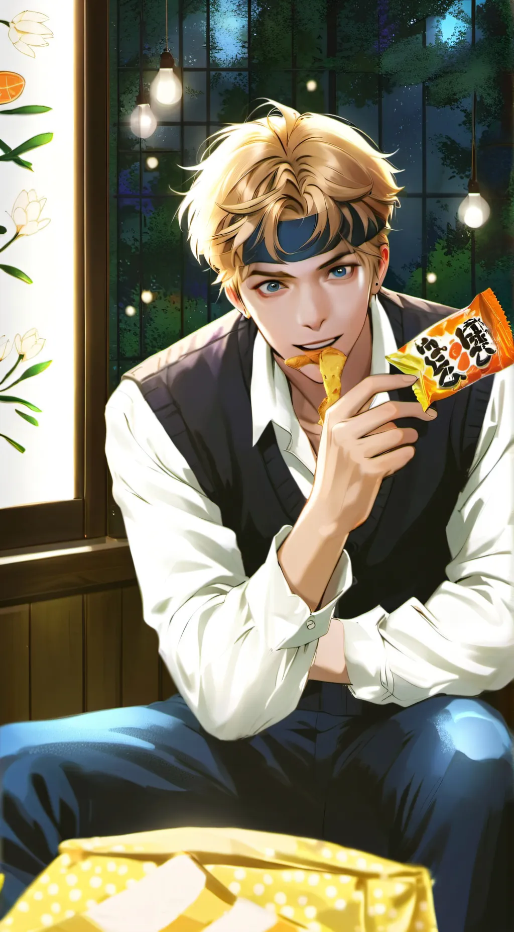 ai character: Naruto  background