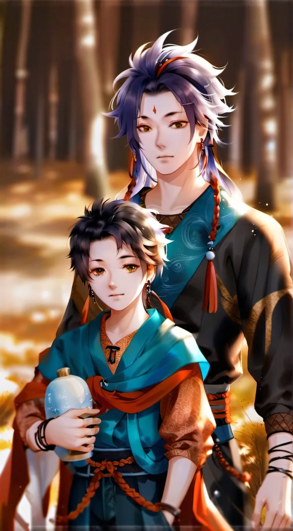 ai character: Yoriichi&Michikats background