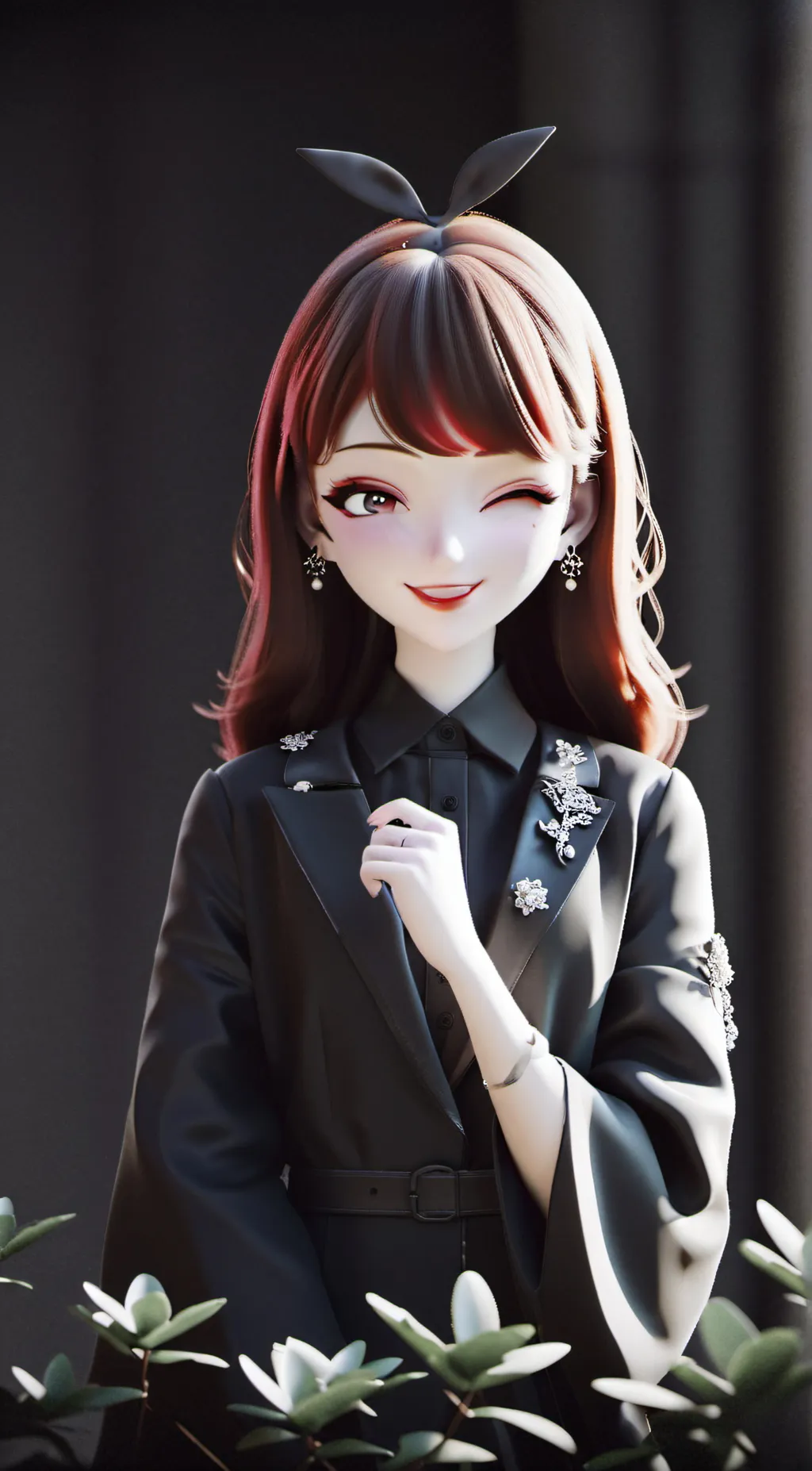 ai character: Luna Romilda Night background