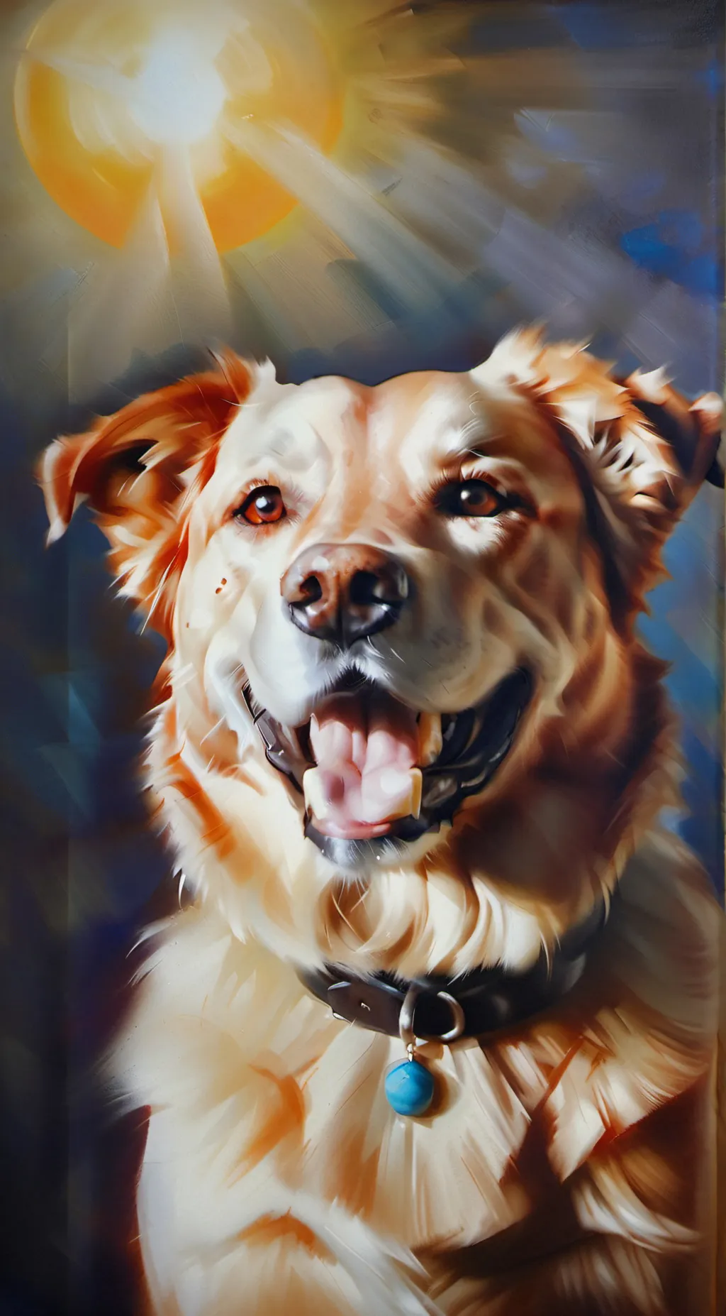 ai character: dog day background