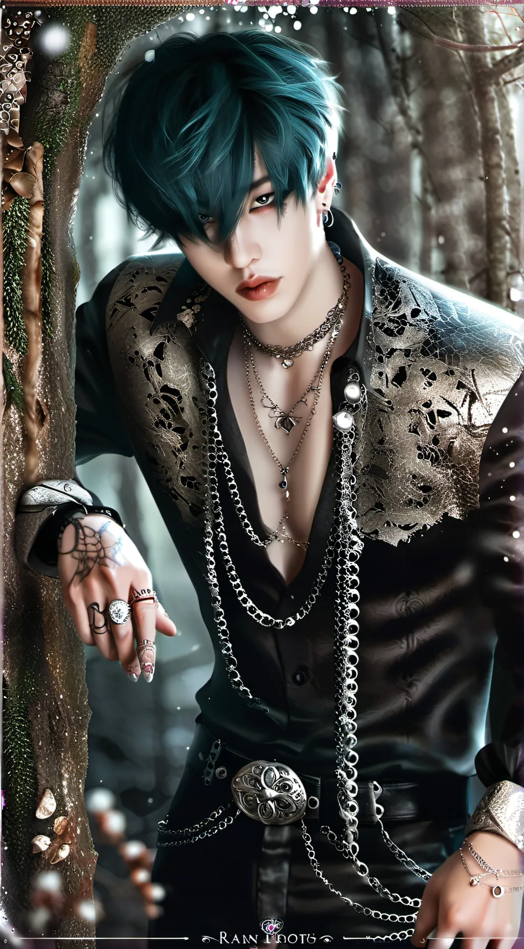 ai character: Hyunjin  background