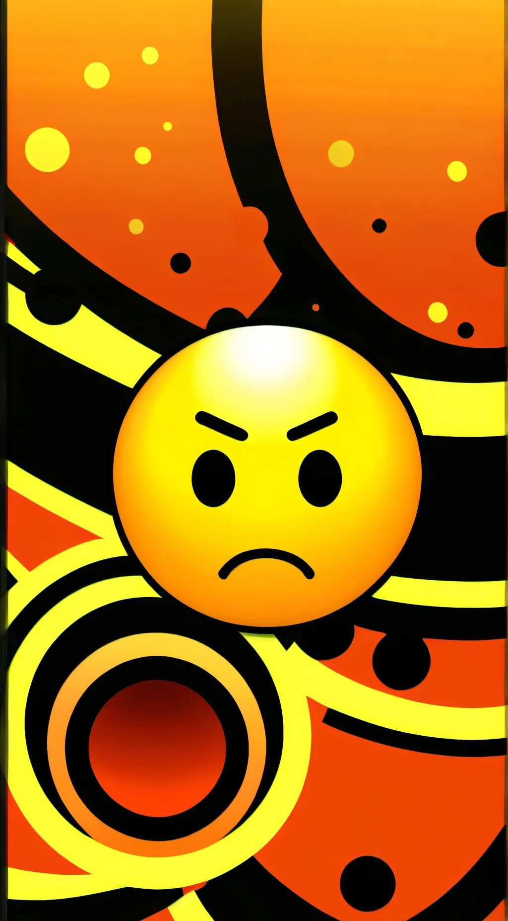 ai character: mad emoji  background