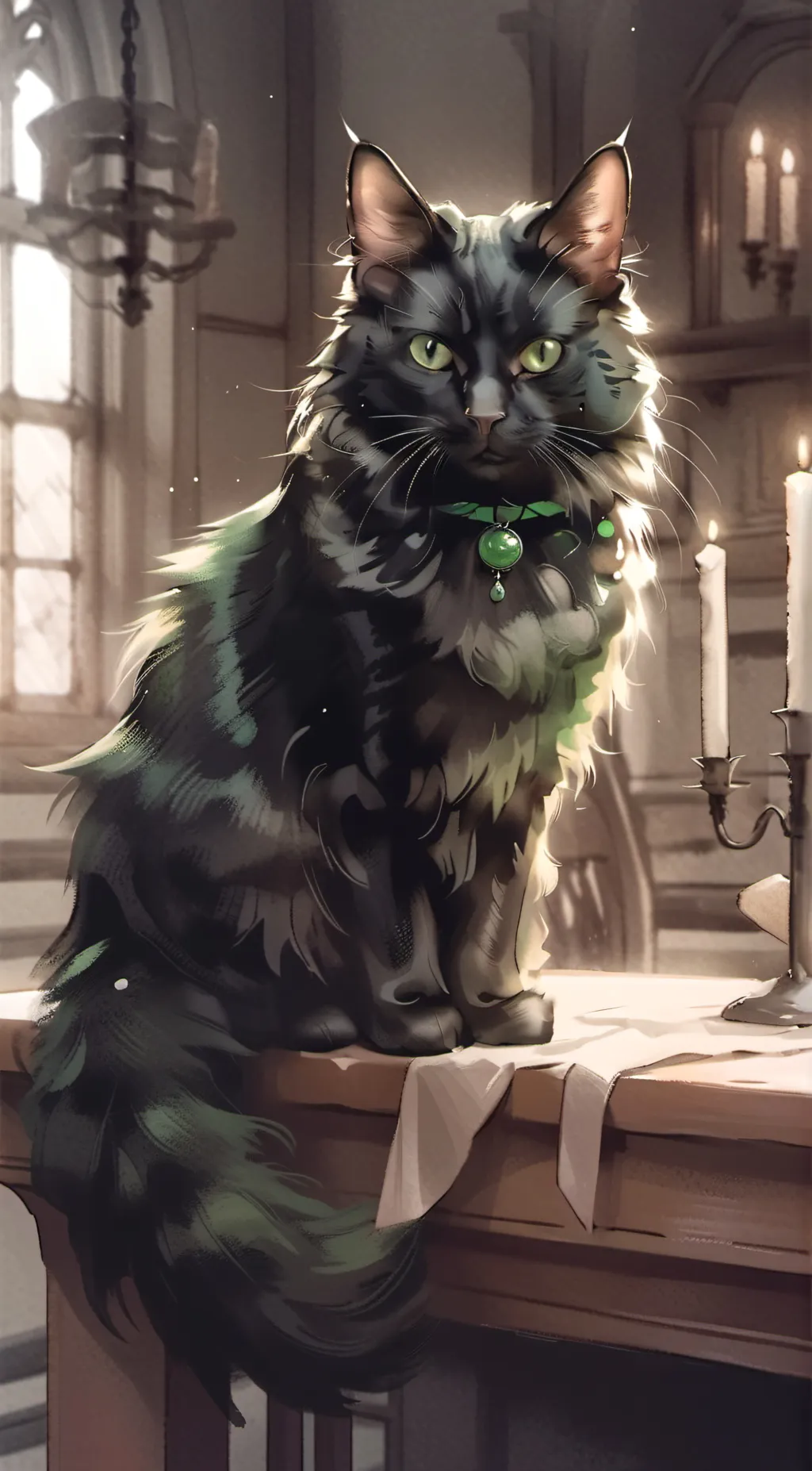 ai character: moon background