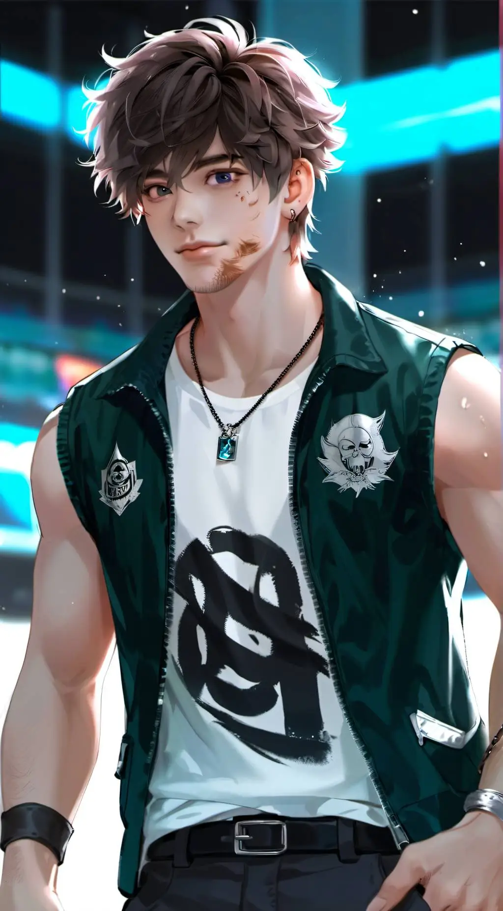 ai character: Frankie  background